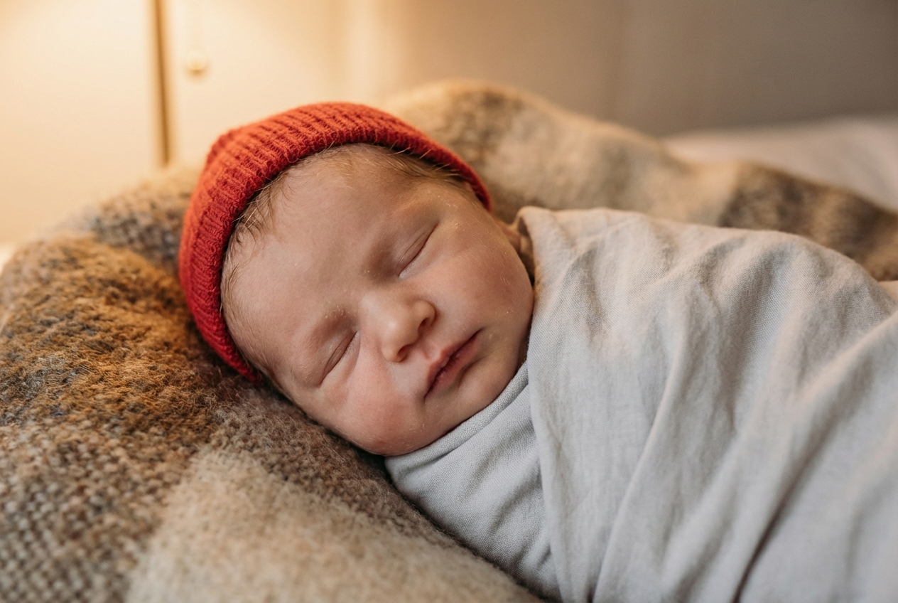 Voorbeeld 3 na: fotorealistische 6D newborn afbeelding die het 3D echobeeld omzet naar een pasgeboren babyportret