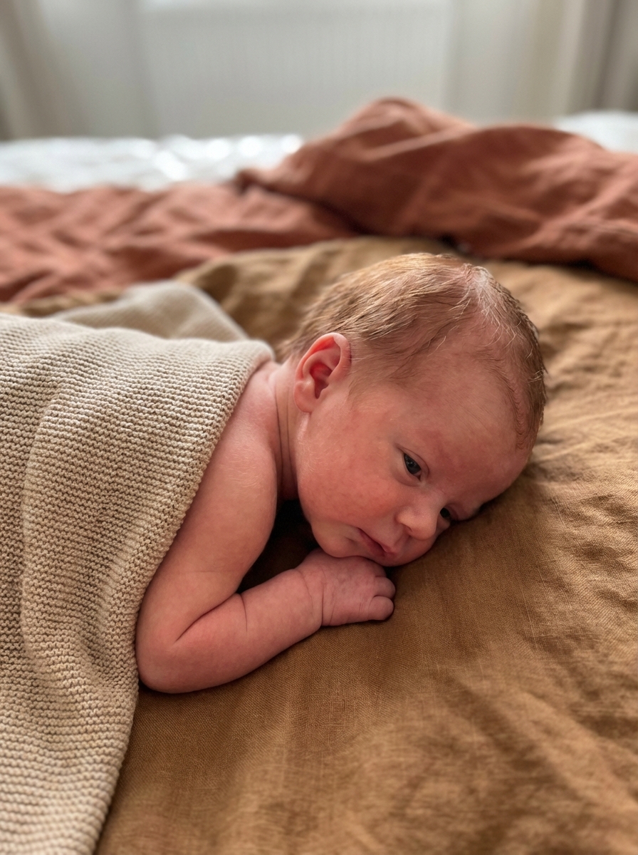 Voorbeeld 5 na: 6D newborn beeld als liefdevolle herinneringsvisualisatie